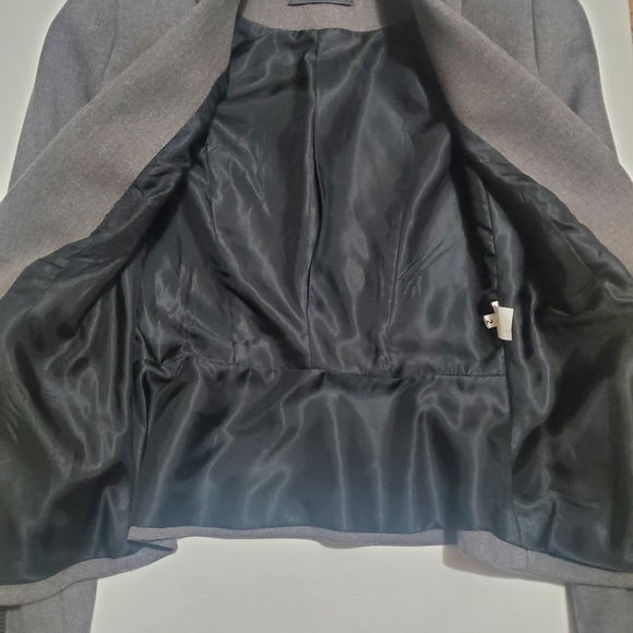 Zara FRF Collection Dark Grey Blazer--Single Button, Zippered Pockets,Size Small - Picture 5 of 7